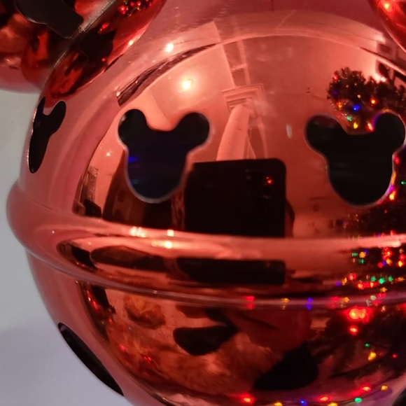 Disney Mickey Mouse Red Gingle Bell Christmas Ornament - Picture 3 of 4